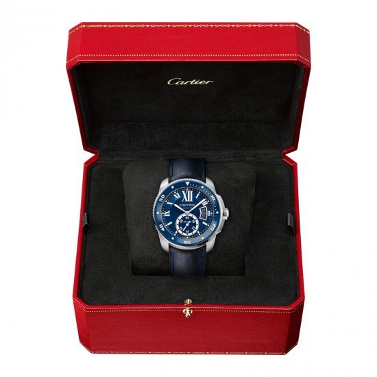 Swiss Calibre de Cartier Diver watch, 42mm, steel, rubber