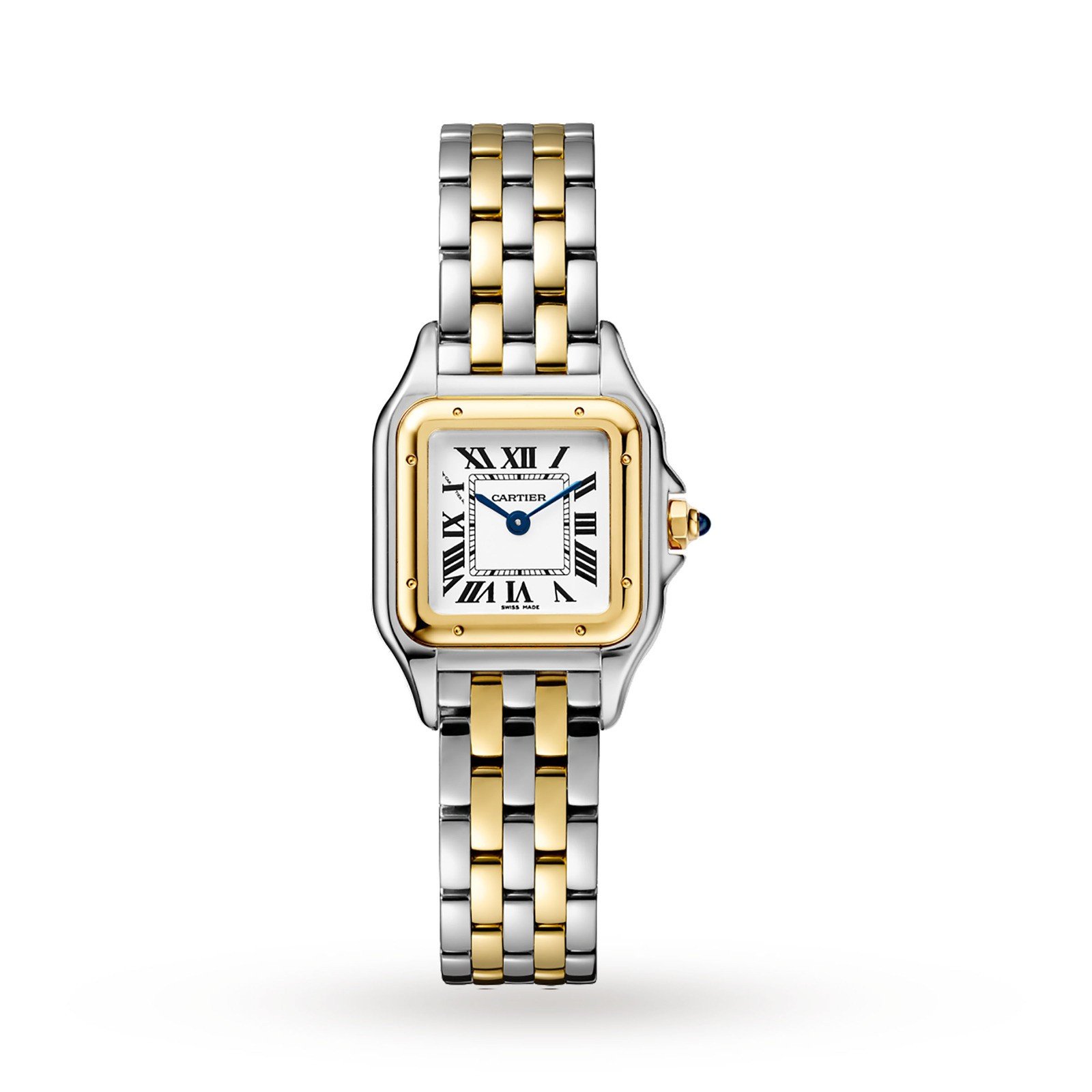 Swiss Panthère de Cartier watch, Small model, yellow gold and steel