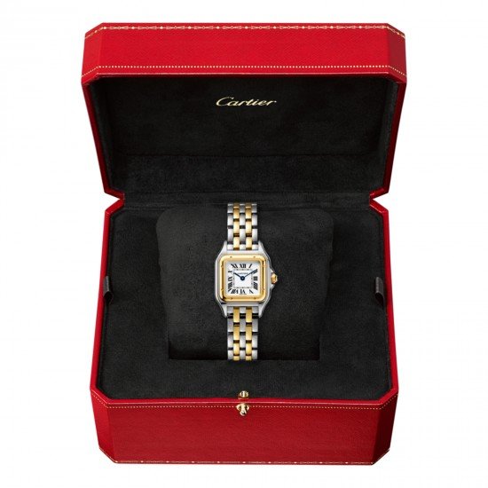 Swiss Panthère de Cartier watch, Small model, yellow gold and steel
