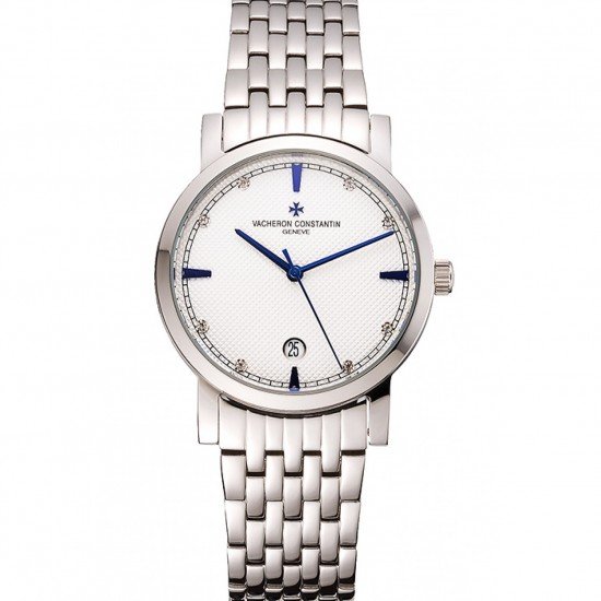 Vacheron Constantin Fine White Dial Stainless Steel Case And Bracelet