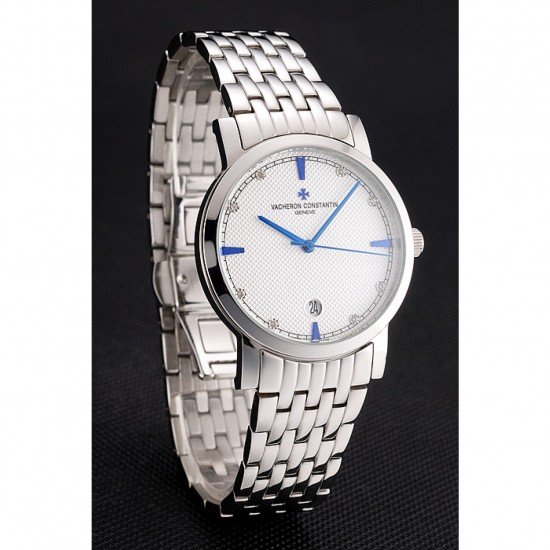 Vacheron Constantin Fine White Dial Stainless Steel Case And Bracelet