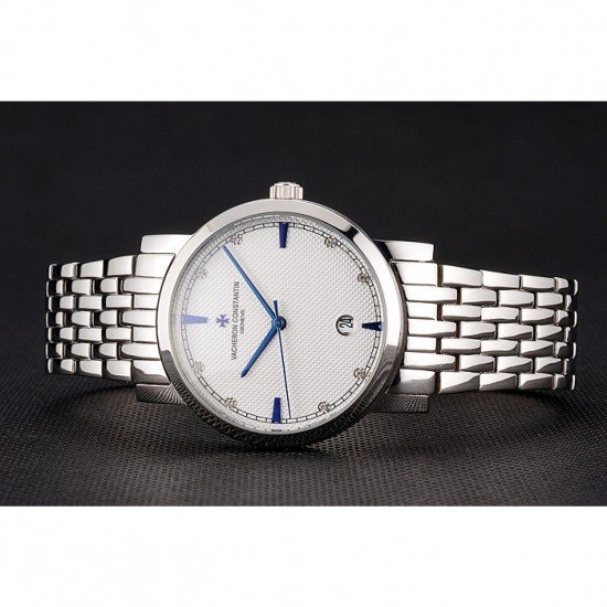 Vacheron Constantin Fine White Dial Stainless Steel Case And Bracelet