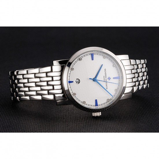 Vacheron Constantin Fine White Dial Stainless Steel Case And Bracelet