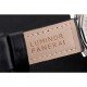 Panerai Luminor Marina Date Black Hobnail Pattern Dial Stainless Steel Case Black Leather Strap