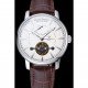 Vacheron Constantin Tourbillion Power Reserve White Dial Silver Case Brown Leather Bracelet 1454275