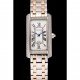 Cartier Tank Americaine White Dial Diamond Bezel Stainless Steel Case Two Tone Bracelet 1453778