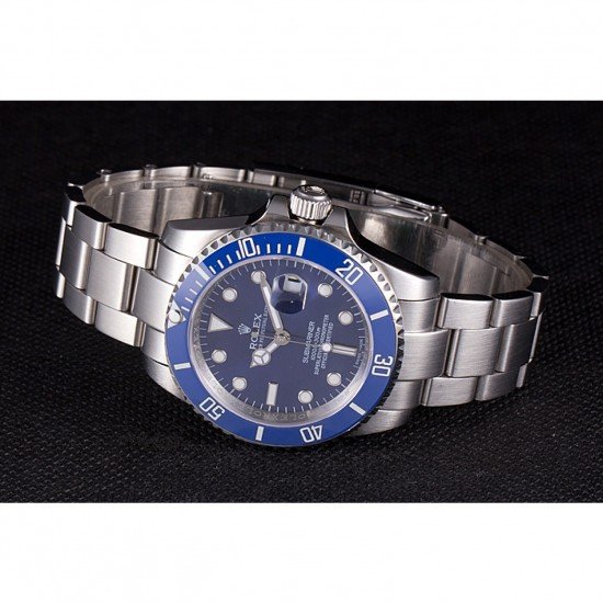 Rolex Submariner Stainless Steel Link Bracelet Blue Dial 621687