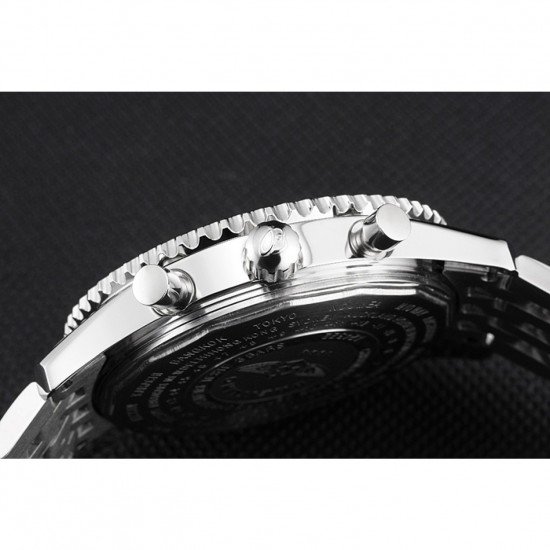Breitling Navitimer Black Dial White Subdials Stainless Steel Case And Bracelet