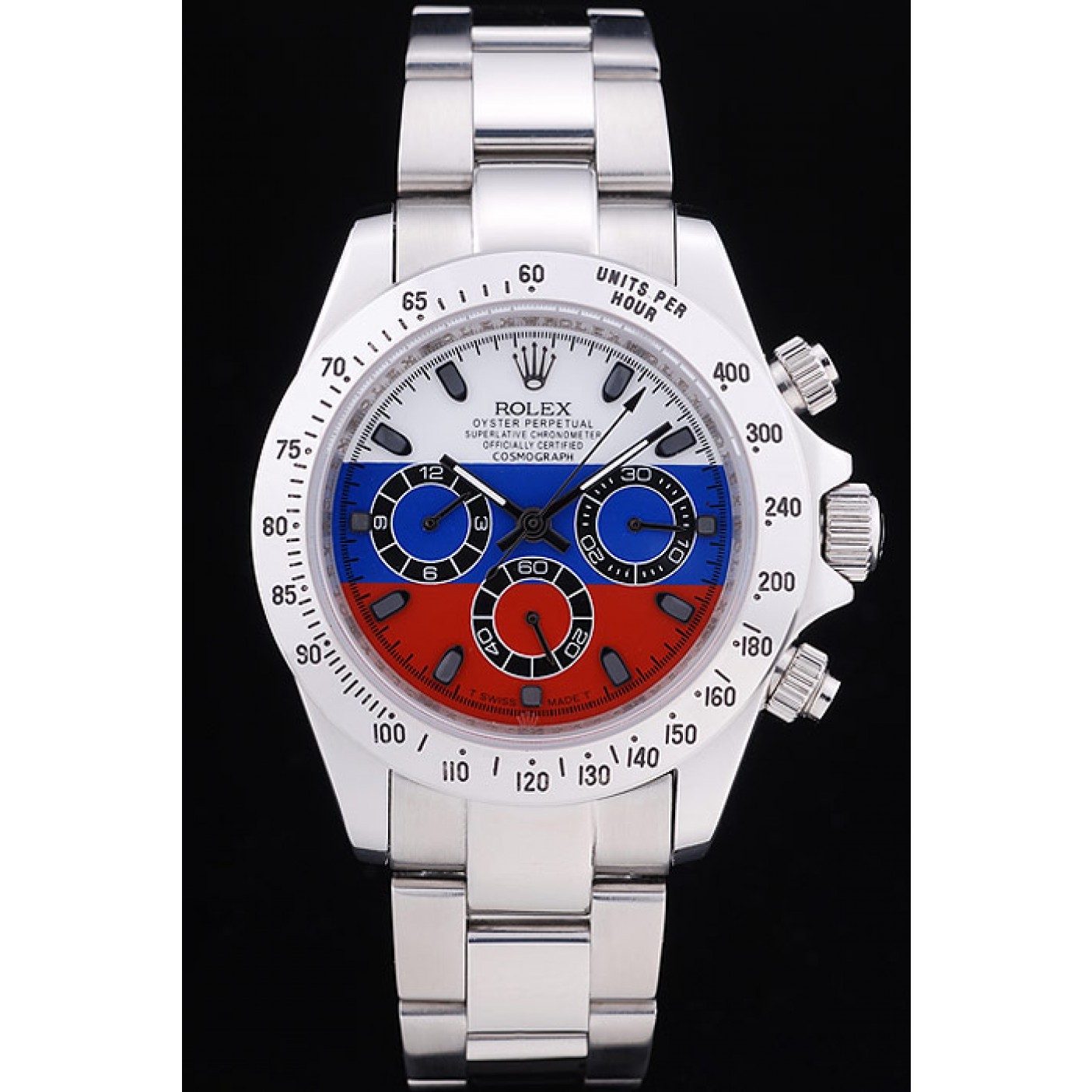 RepTime Watches Rolex Cosmograph Daytona Silver Bracelet Russian Flag Dial 7473