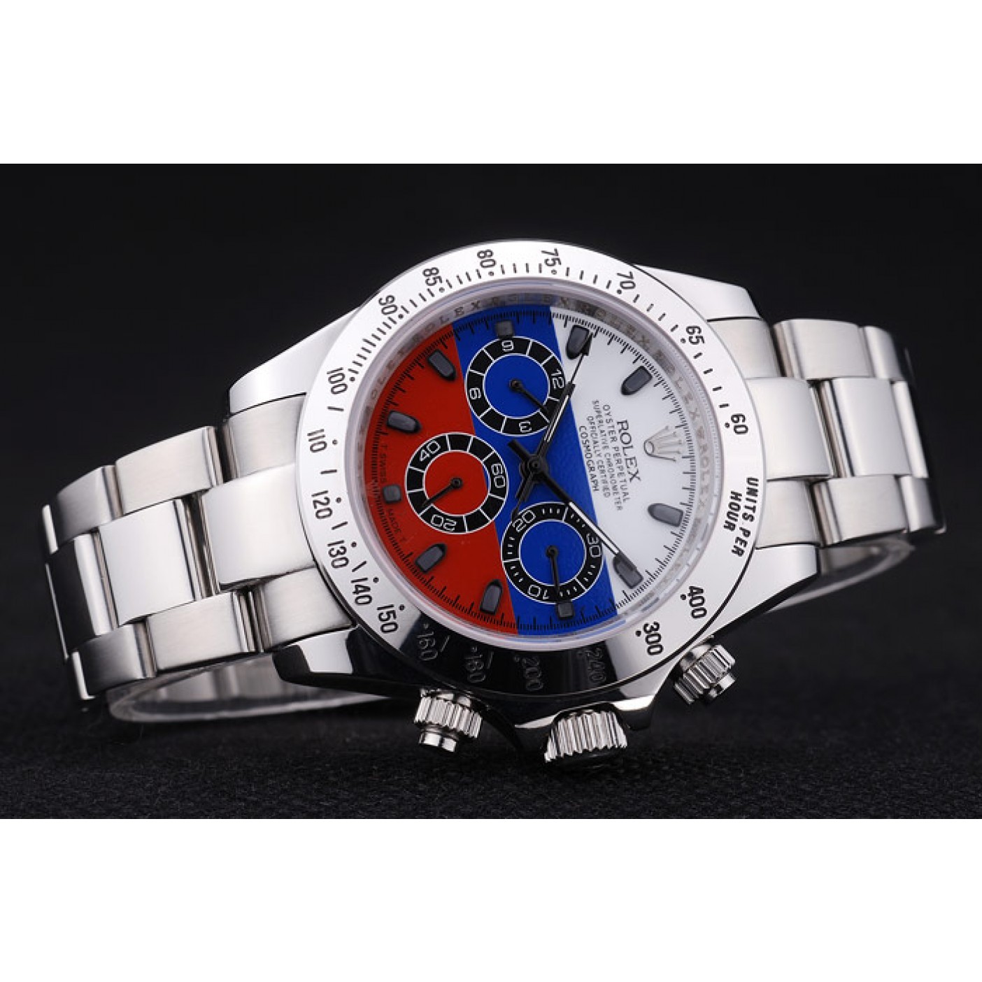 RepTime Watches Rolex Cosmograph Daytona Silver Bracelet Russian Flag Dial 7473