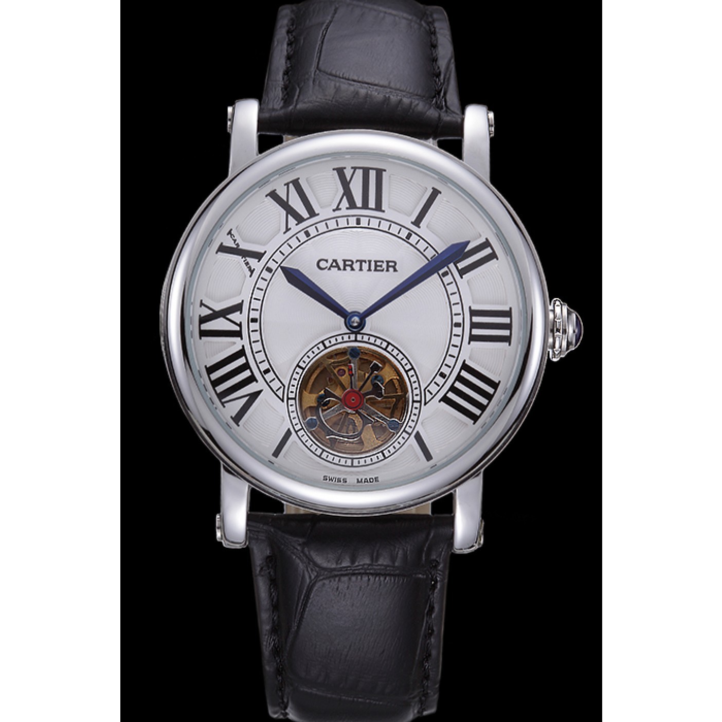 Cartier Rotonde Flying Tourbillon White Dial 621956