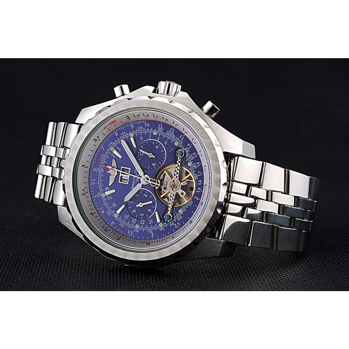 Breitling Bentley Mulliner Tourbillon Blue Dial Stainless Steel Case And Bracelet 622735