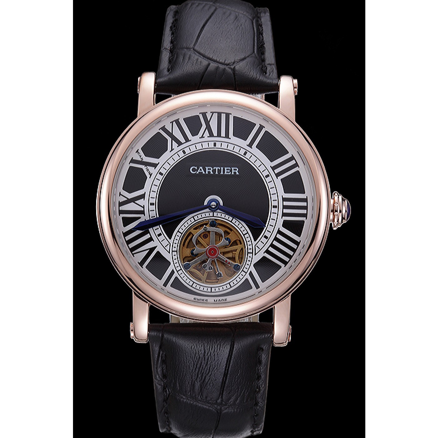 Cartier Rotonde Flying Tourbillon Black Dial 621957