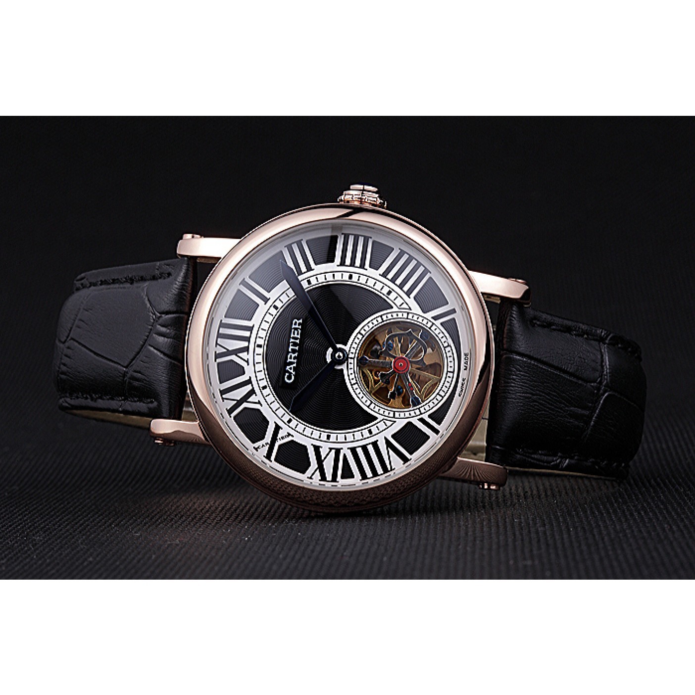 Cartier Rotonde Flying Tourbillon Black Dial 621957