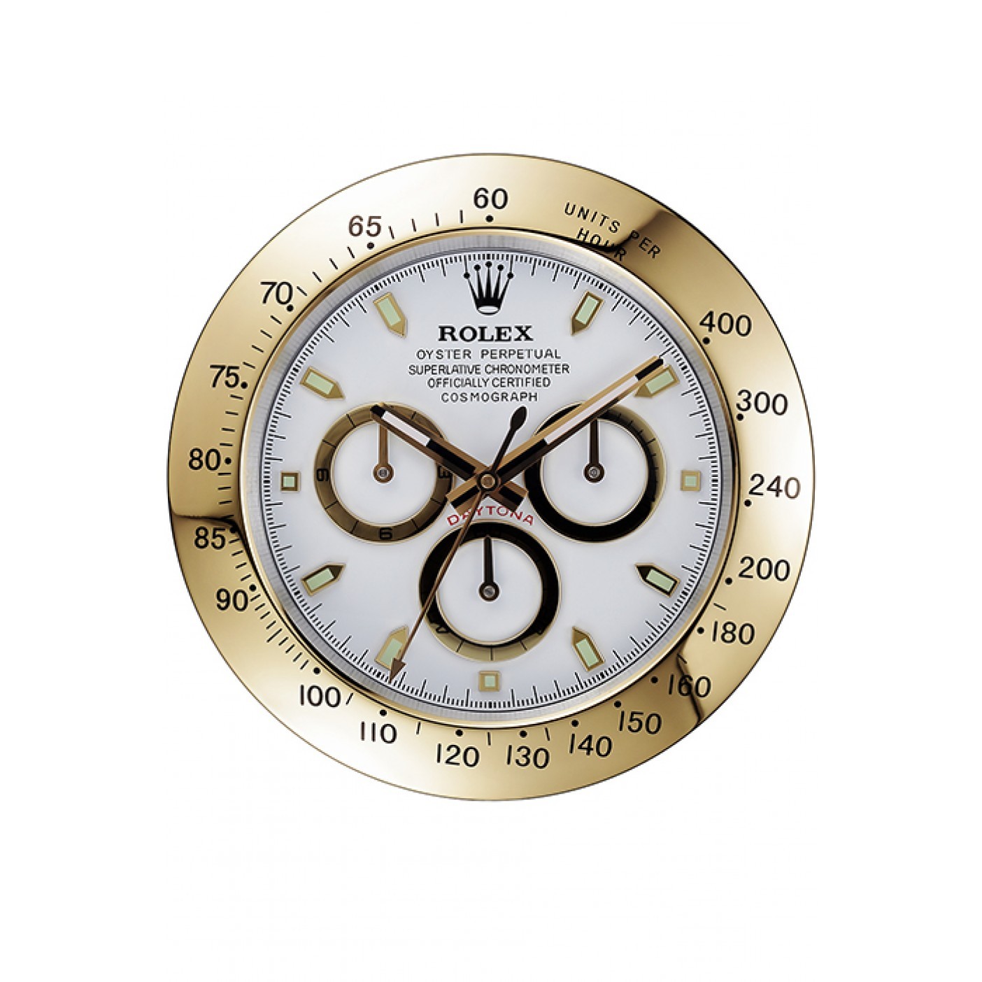 RepTime Watches Rolex Daytona Cosmograph Wall Clock Gold-White 621911