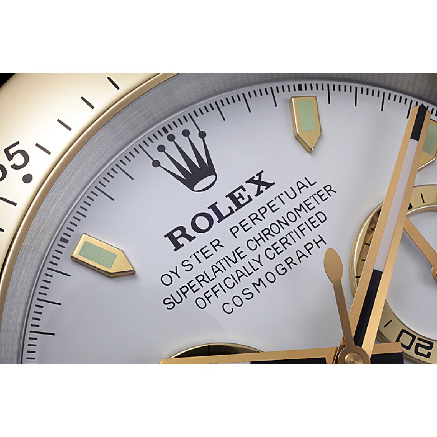 RepTime Watches Rolex Daytona Cosmograph Wall Clock Gold-White 621911