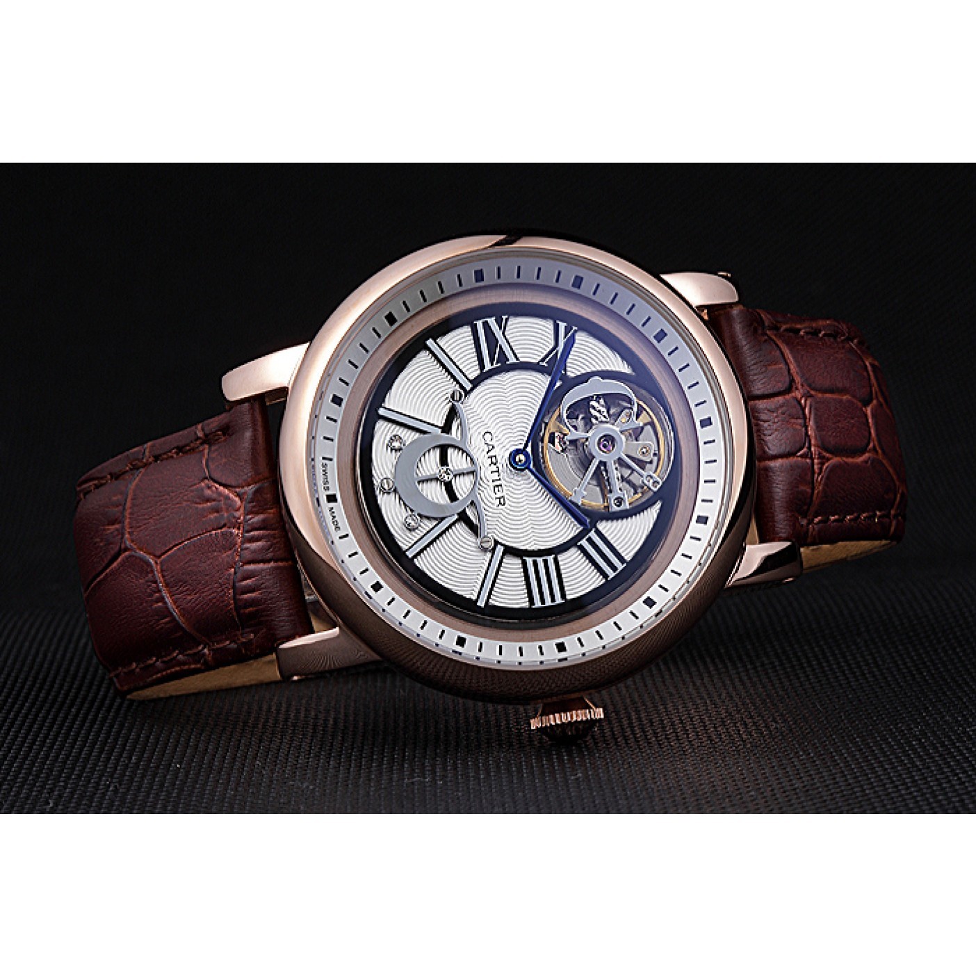 Cartier Rotonde Flying Tourbillon White Dial 621943