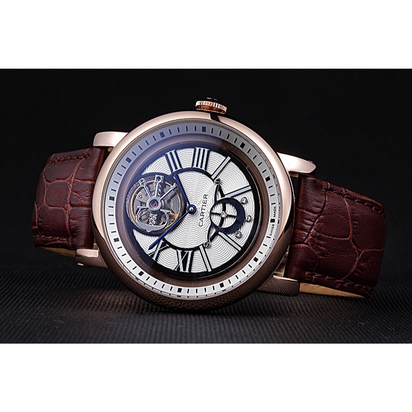 Cartier Rotonde Flying Tourbillon White Dial 621943