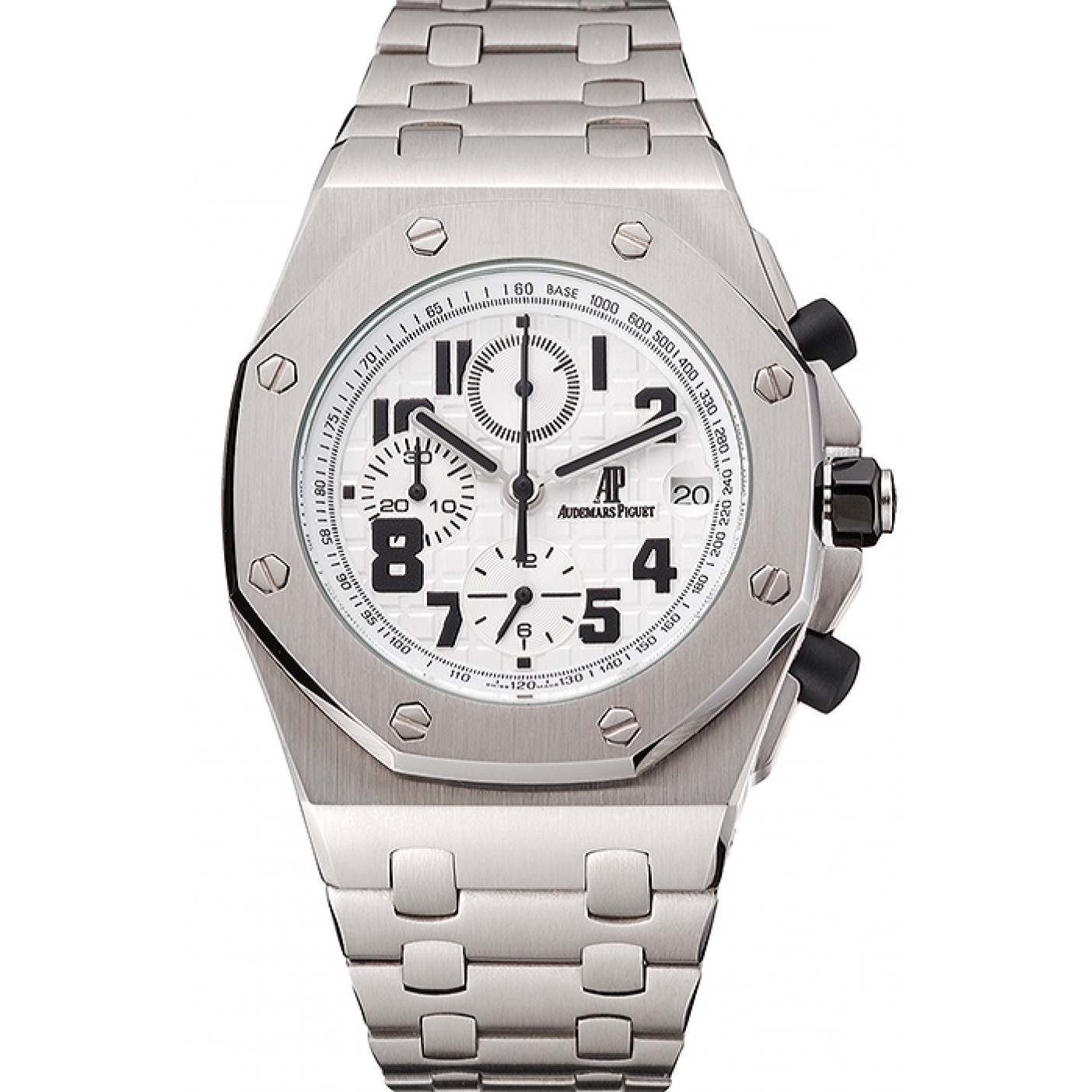 Audemars Piguet Royal Oak Offshore White Dial Stainless Steel Case And Bracelet