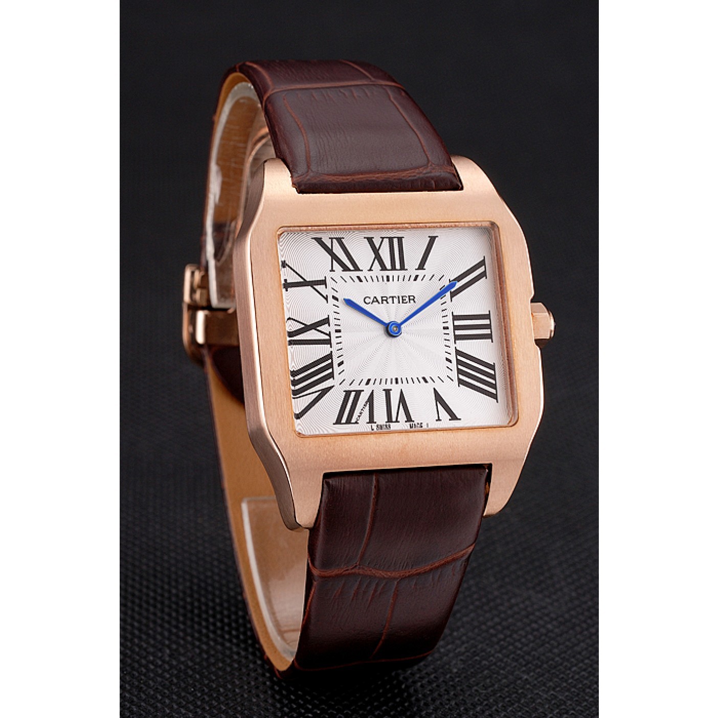 Cartier Santos 100 Diamond Rose Gold Bezel 621932