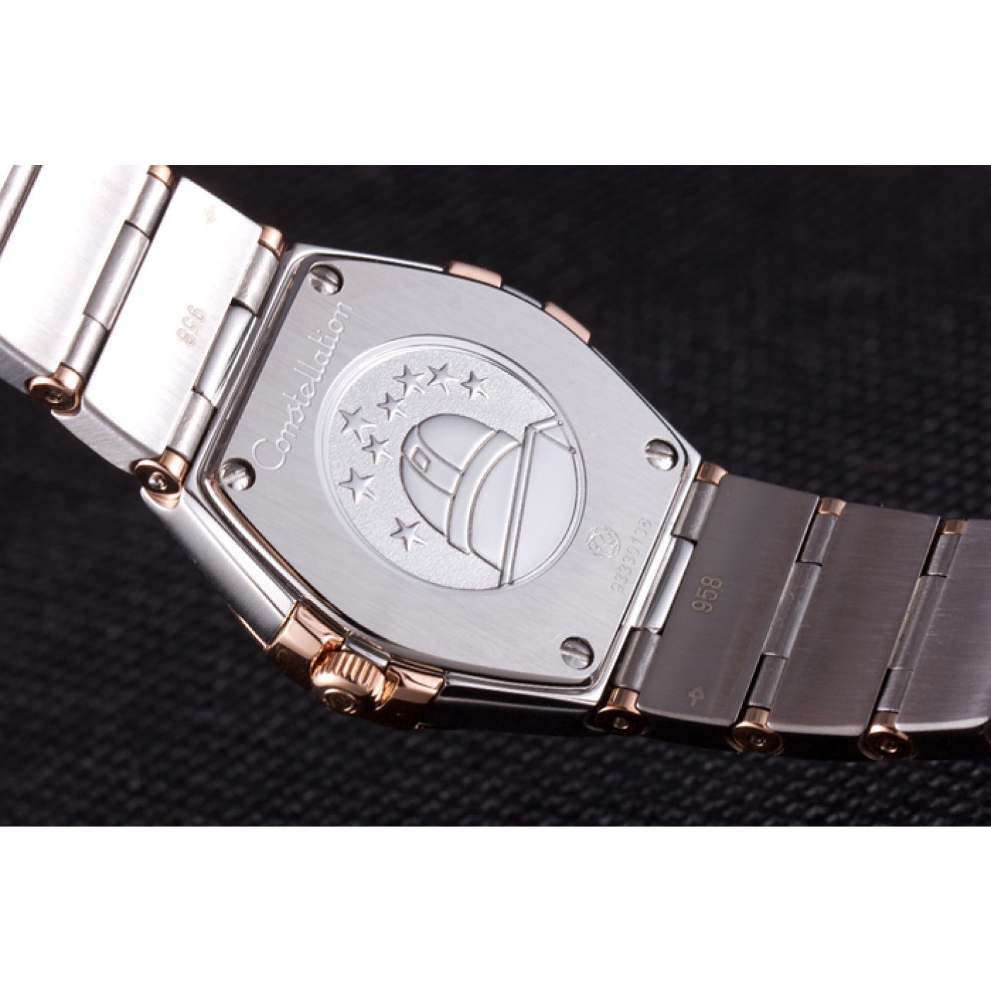 Omega Constellation Rose Gold Diamond Bezel Two Tone Band 621487