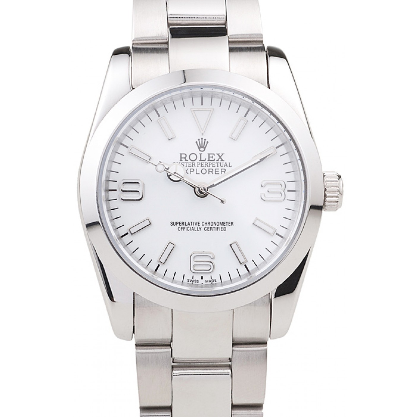 Rolex Explorer Polished Stainless Steel White Dial 98086