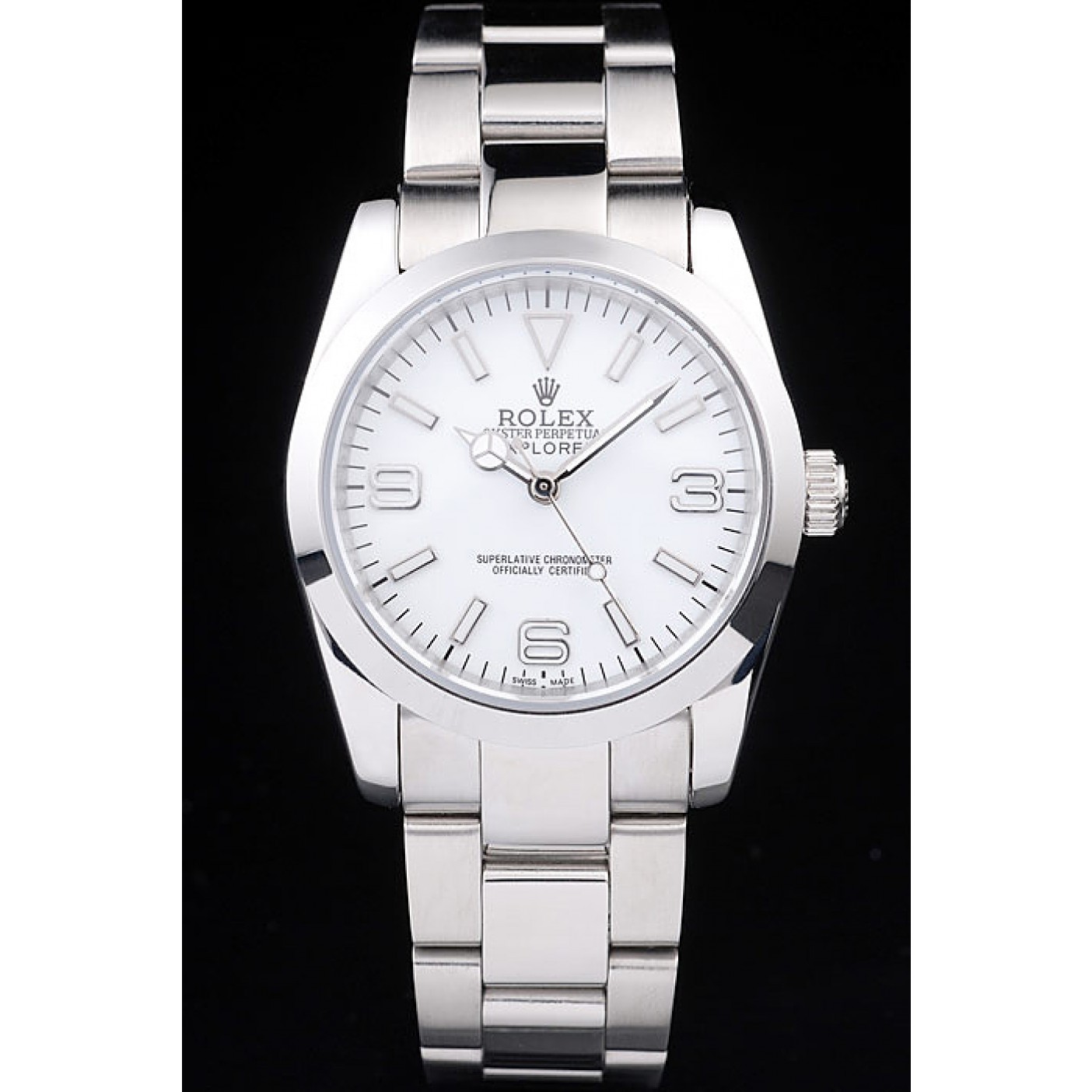 Rolex Explorer Polished Stainless Steel White Dial 98086