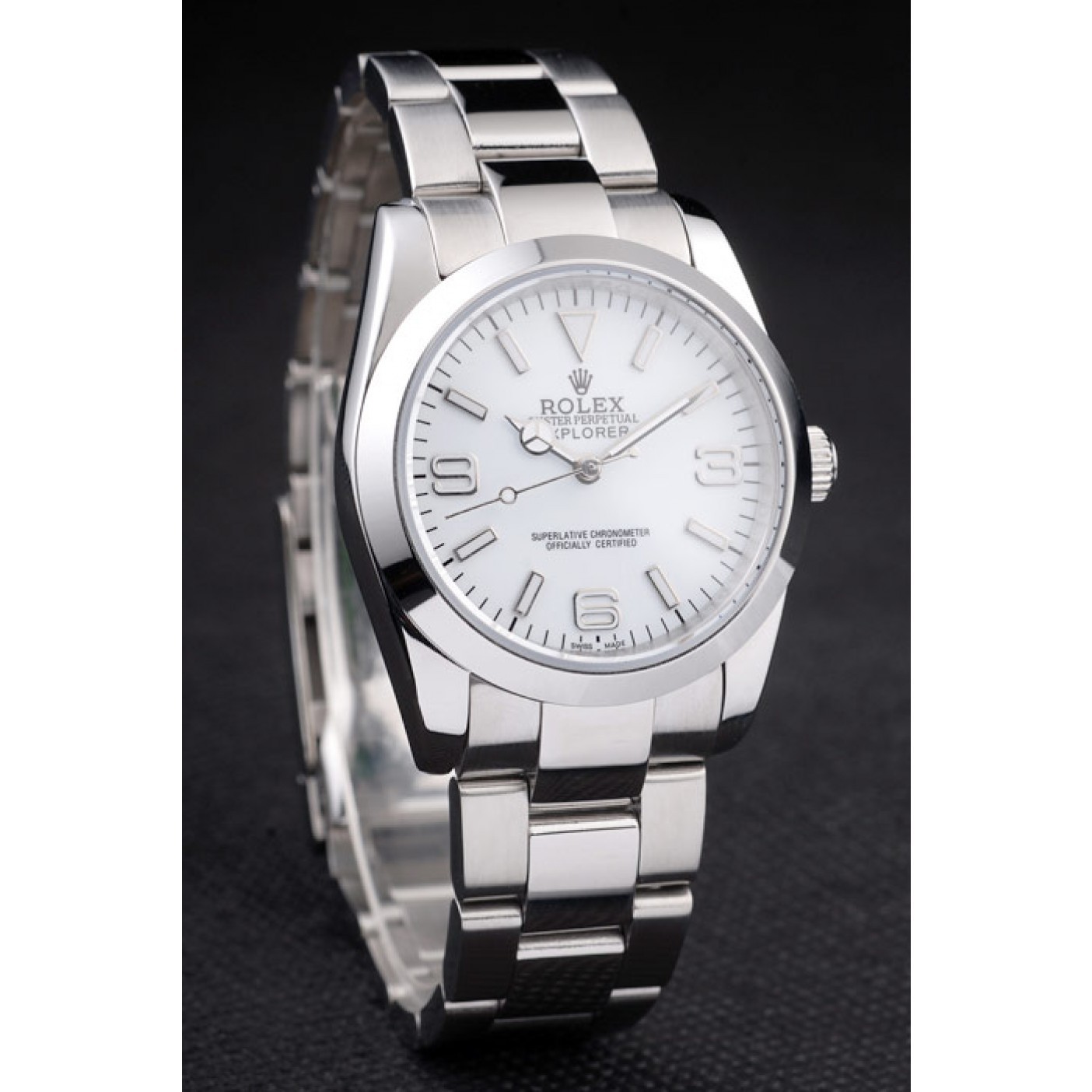 Rolex Explorer Polished Stainless Steel White Dial 98086