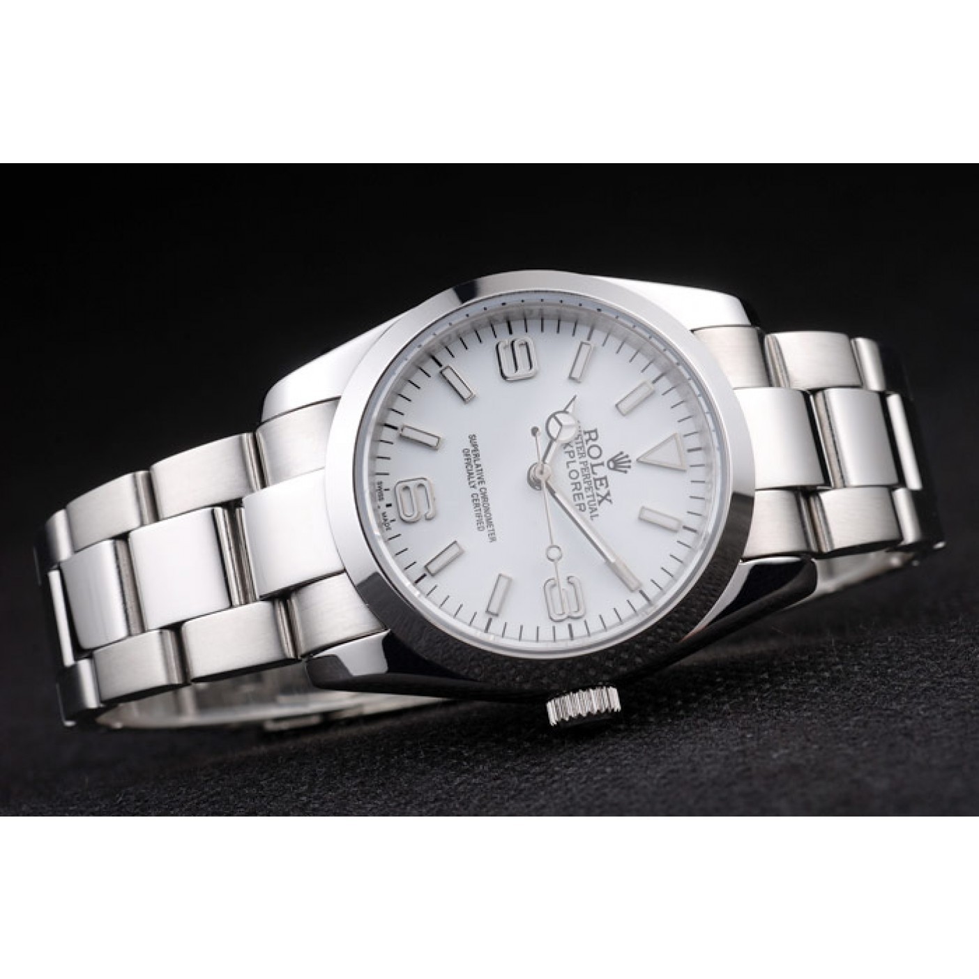 Rolex Explorer Polished Stainless Steel White Dial 98086