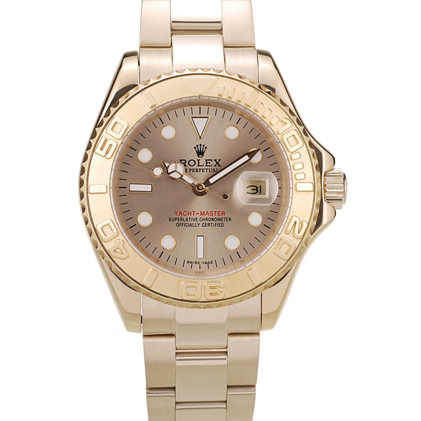 Rolex Yacht Master Gold Bezel Gold Dial 98232