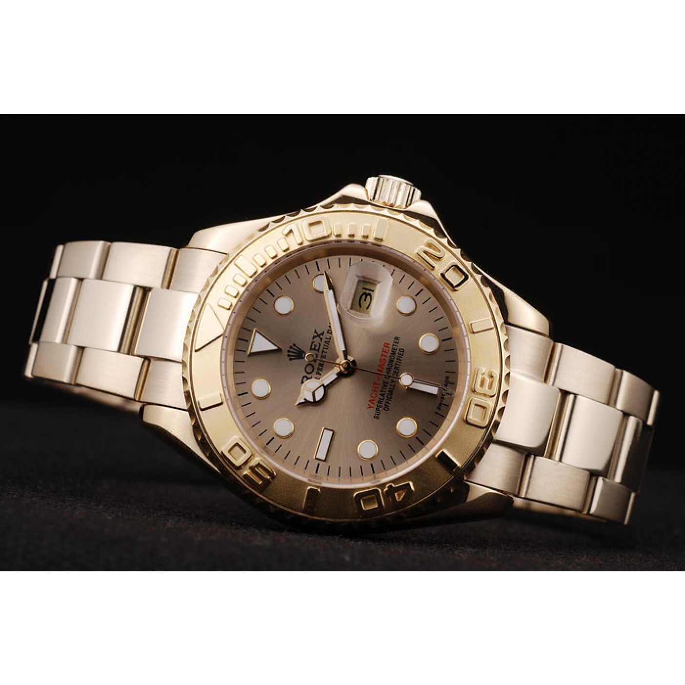 Rolex Yacht Master Gold Bezel Gold Dial 98232