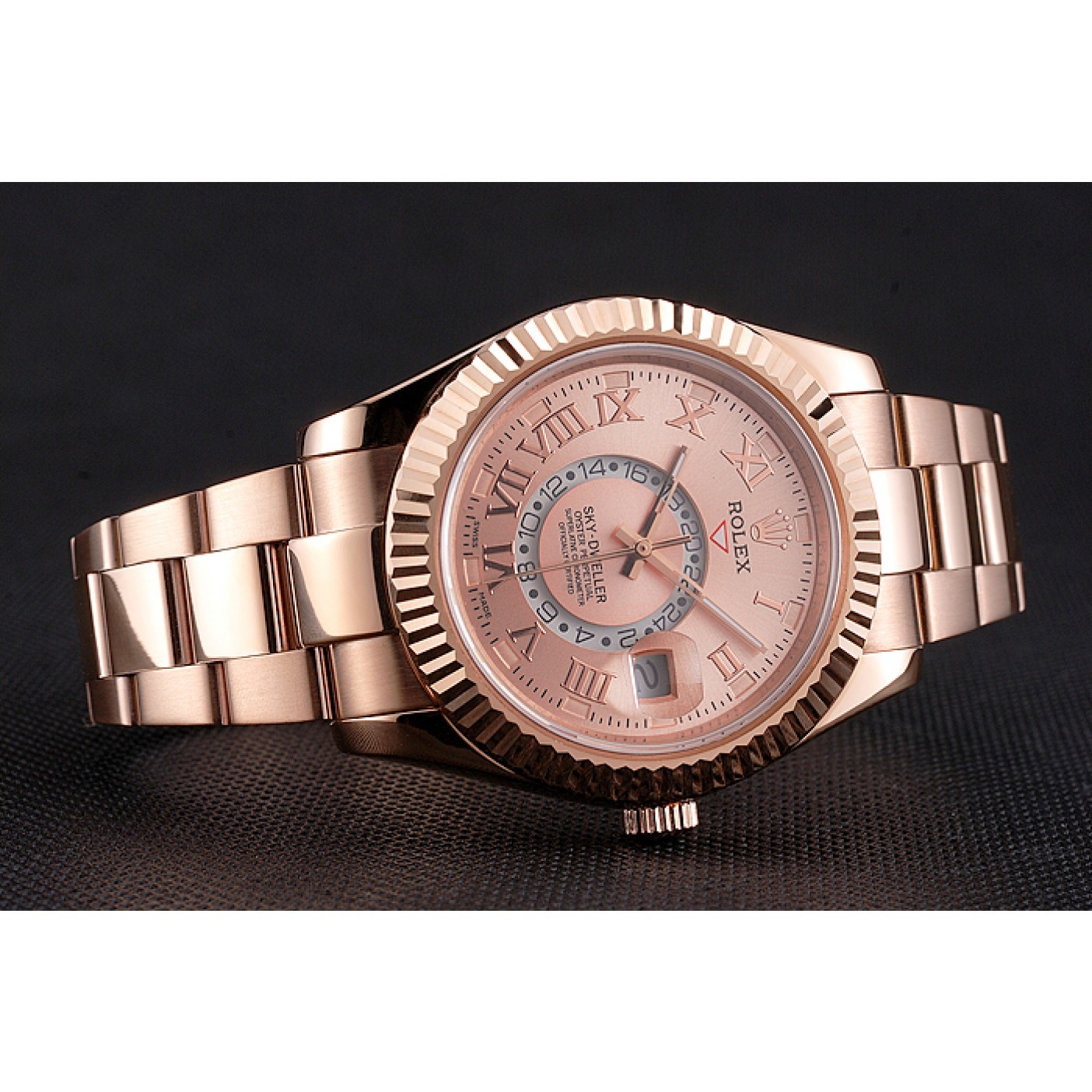 Rolex Sky Dweller Rose Gold Dial Rose Gold Case And Bracelet