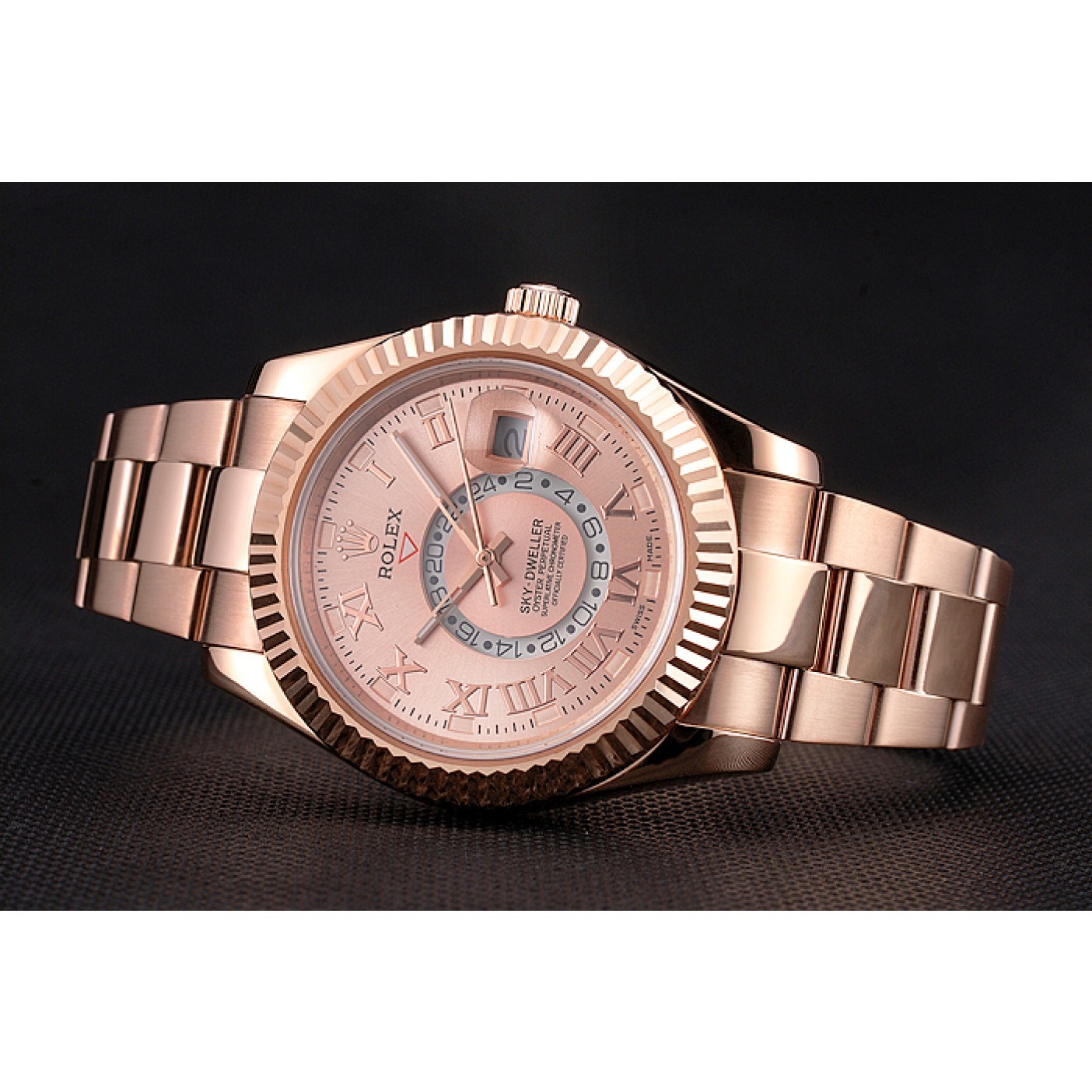 Rolex Sky Dweller Rose Gold Dial Rose Gold Case And Bracelet