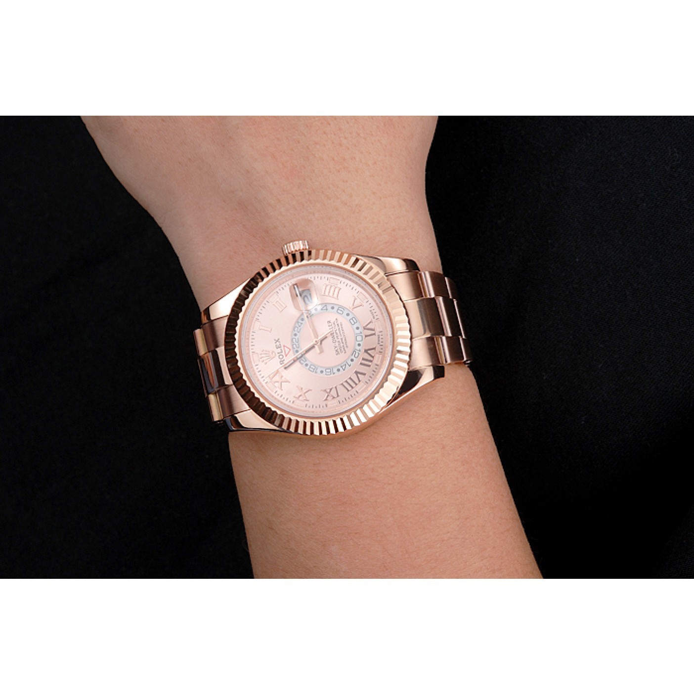 Rolex Sky Dweller Rose Gold Dial Rose Gold Case And Bracelet