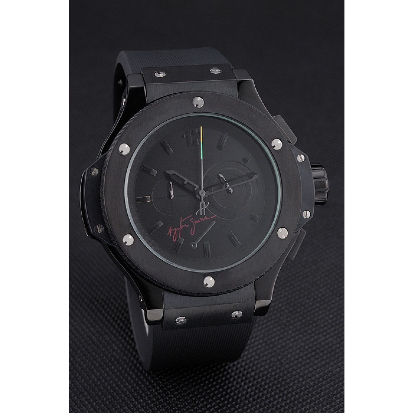 Hublot Limited Edition Ayrton Senna 2009 Black Dial Watch 98073