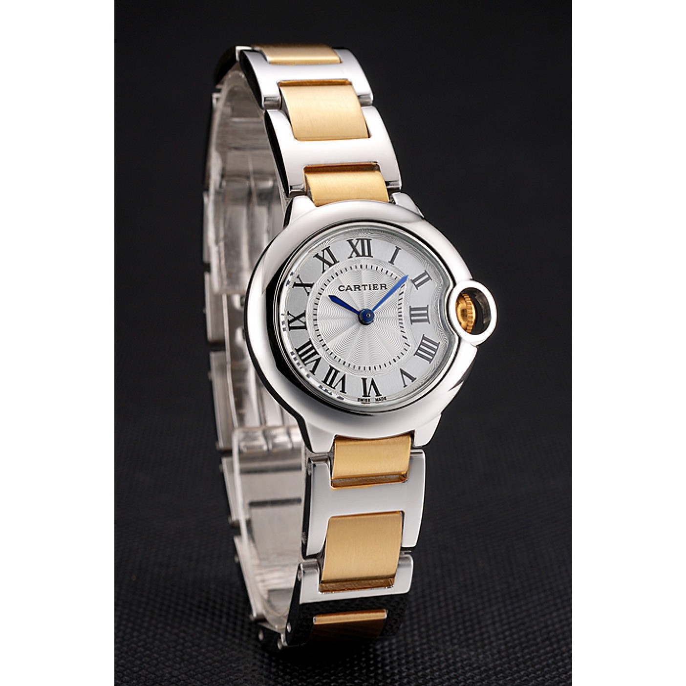 Cartier Ballon Bleu 30mm White Dial Stainless Steel Case Two Tone Bracelet