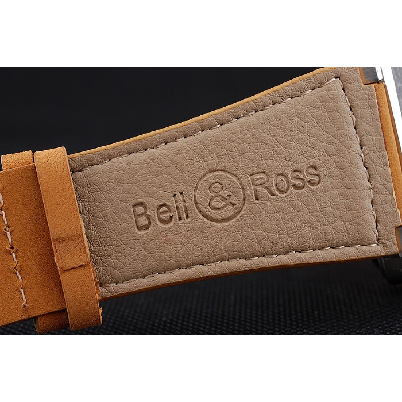 Bell and Ross BR 01-94 Black Dial Silver Case Brown Leather Strap