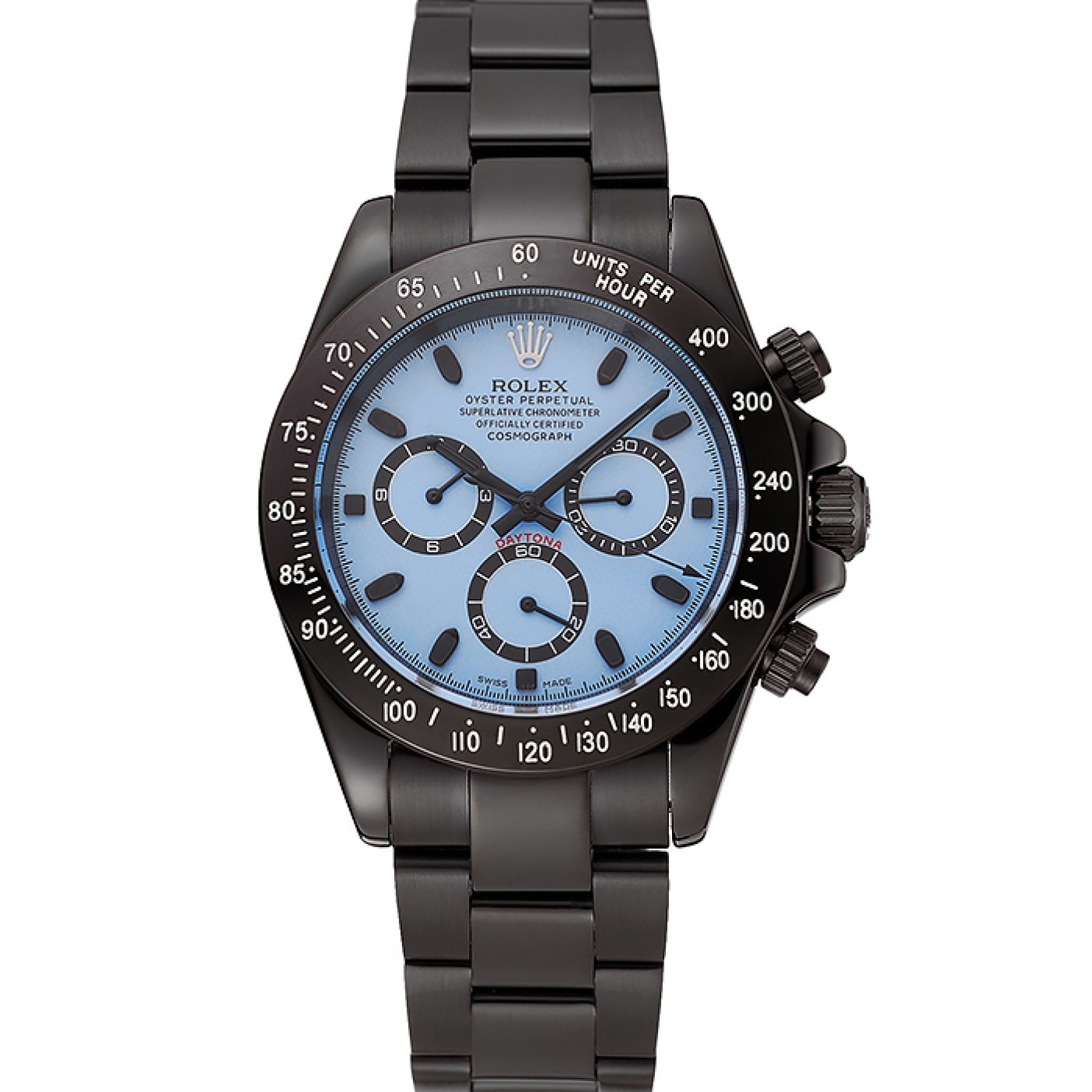 RepTime Watches Rolex Daytona Midnight Blue Dial Black Staineless Steel Bracelet 1454022