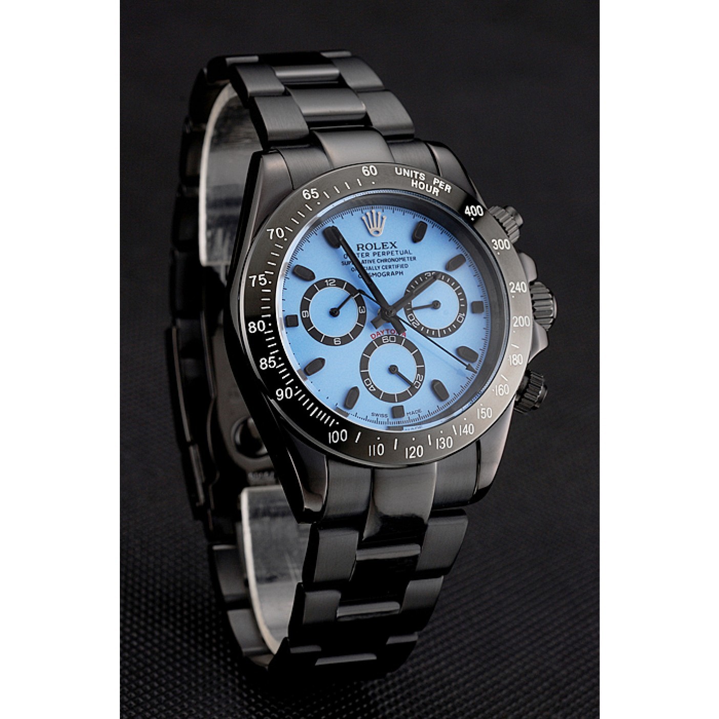 RepTime Watches Rolex Daytona Midnight Blue Dial Black Staineless Steel Bracelet 1454022