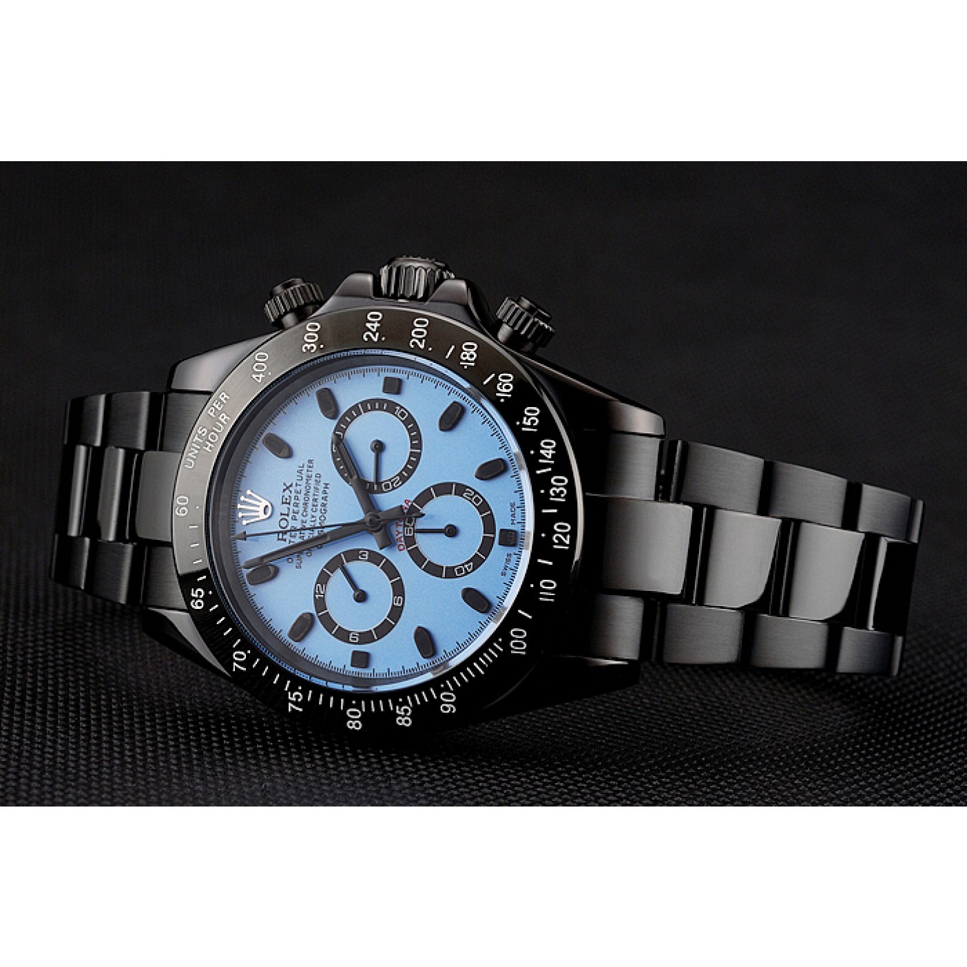 RepTime Watches Rolex Daytona Midnight Blue Dial Black Staineless Steel Bracelet 1454022