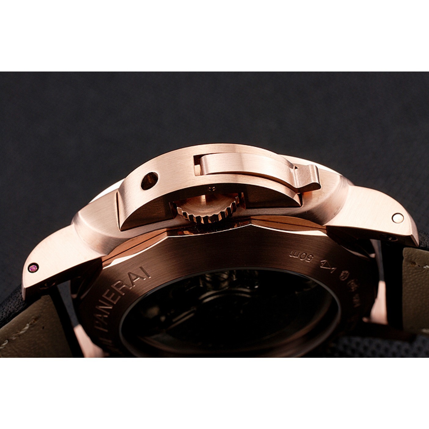 Panerai Luminor 1950 3 Days Chrono Flyback Black Dial Rose Gold Case Black Leather Strap