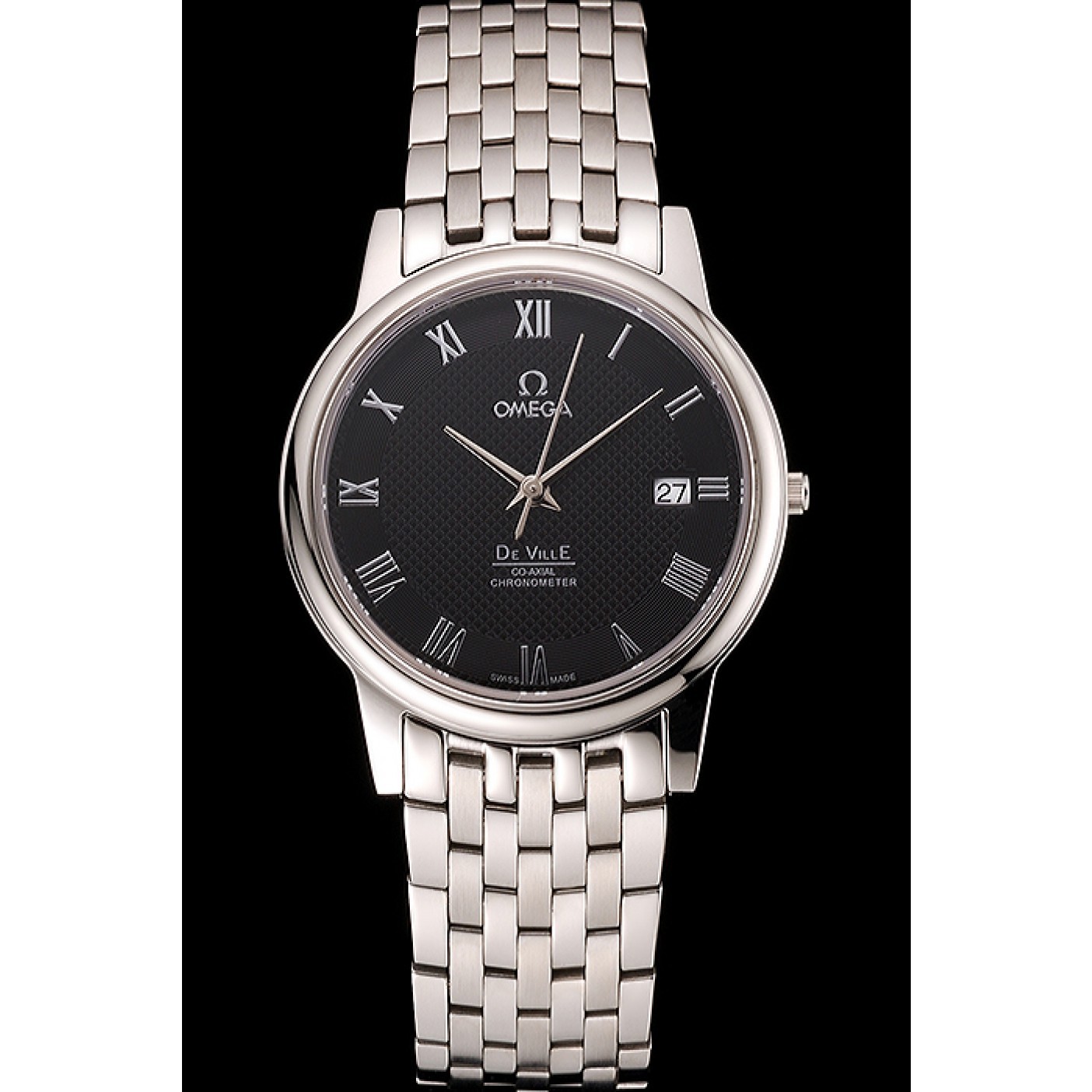 Omega DeVille Stainless Steel Bracelet Black Dial 621685