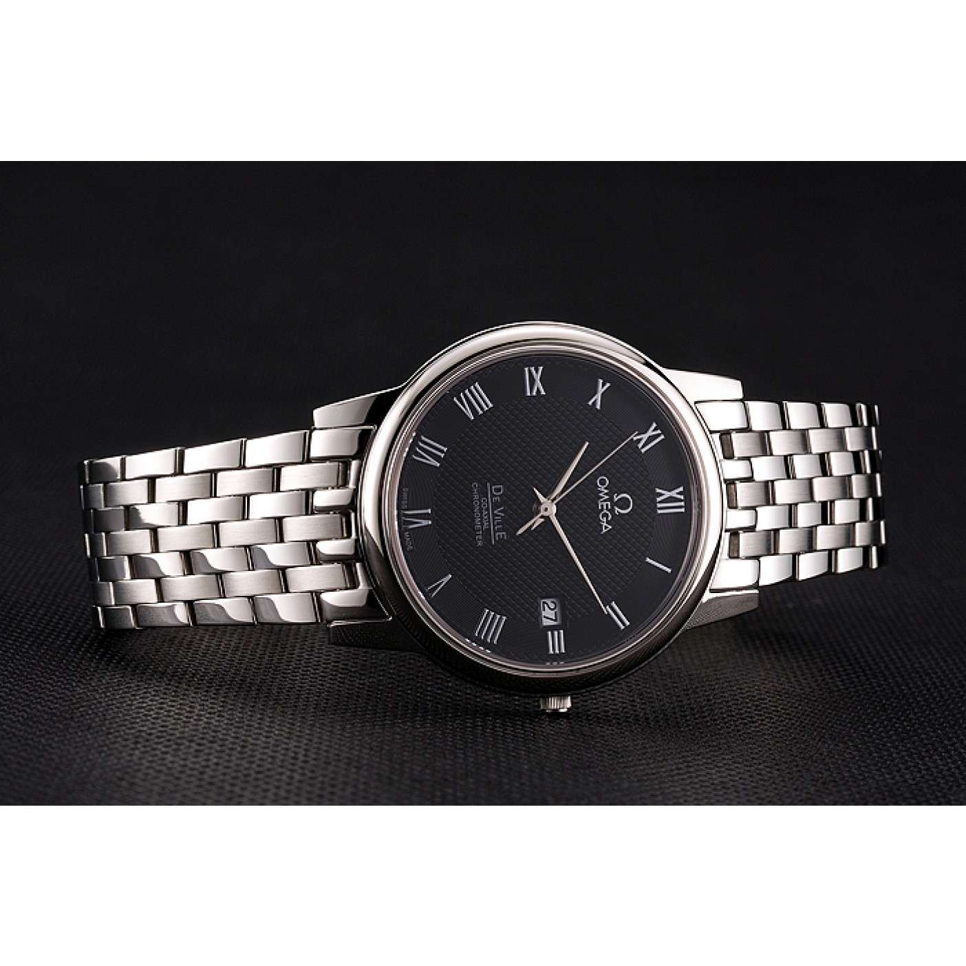 Omega DeVille Stainless Steel Bracelet Black Dial 621685