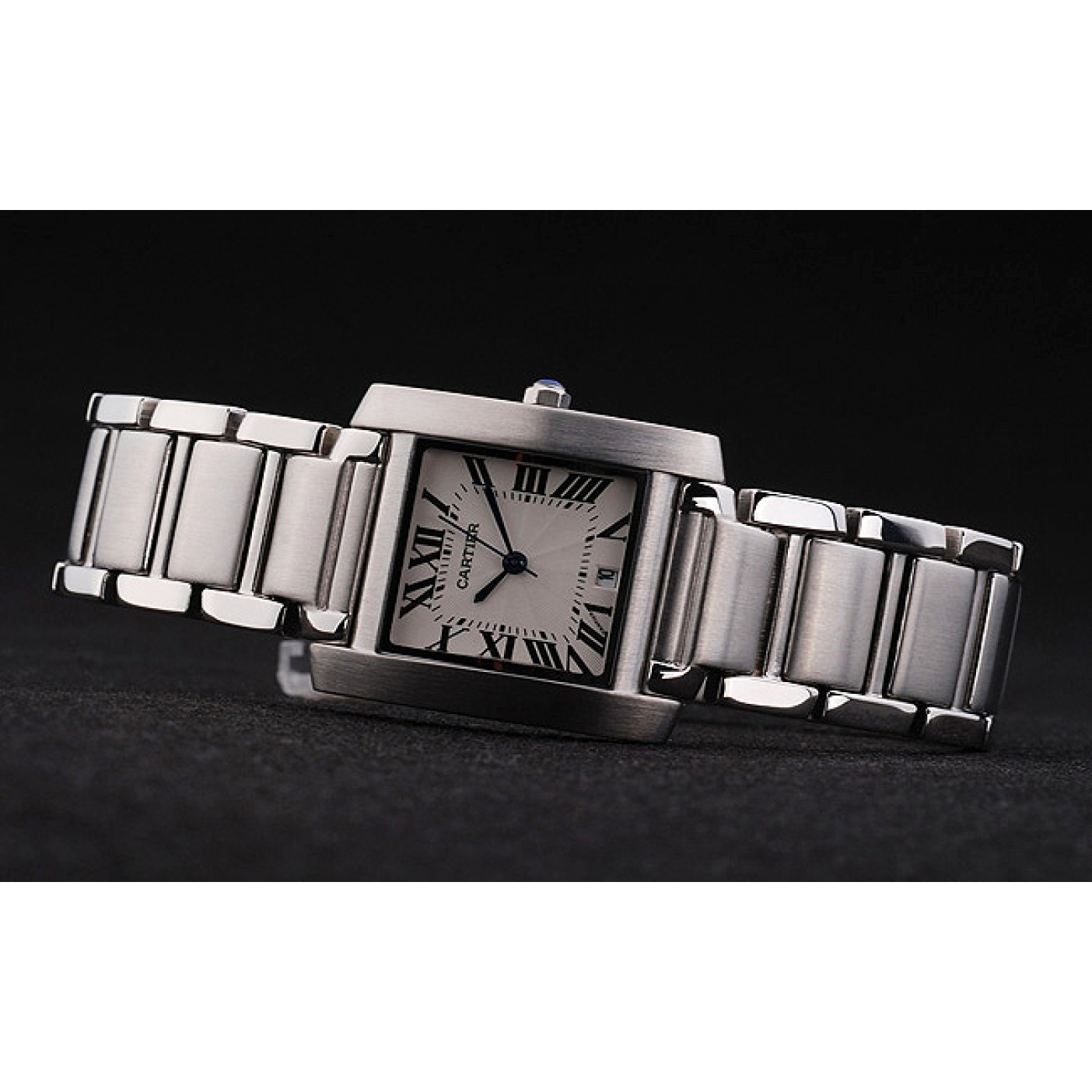 Cartier Tank Francaise 29mm White Dial Stainless Steel Case And Bracelet