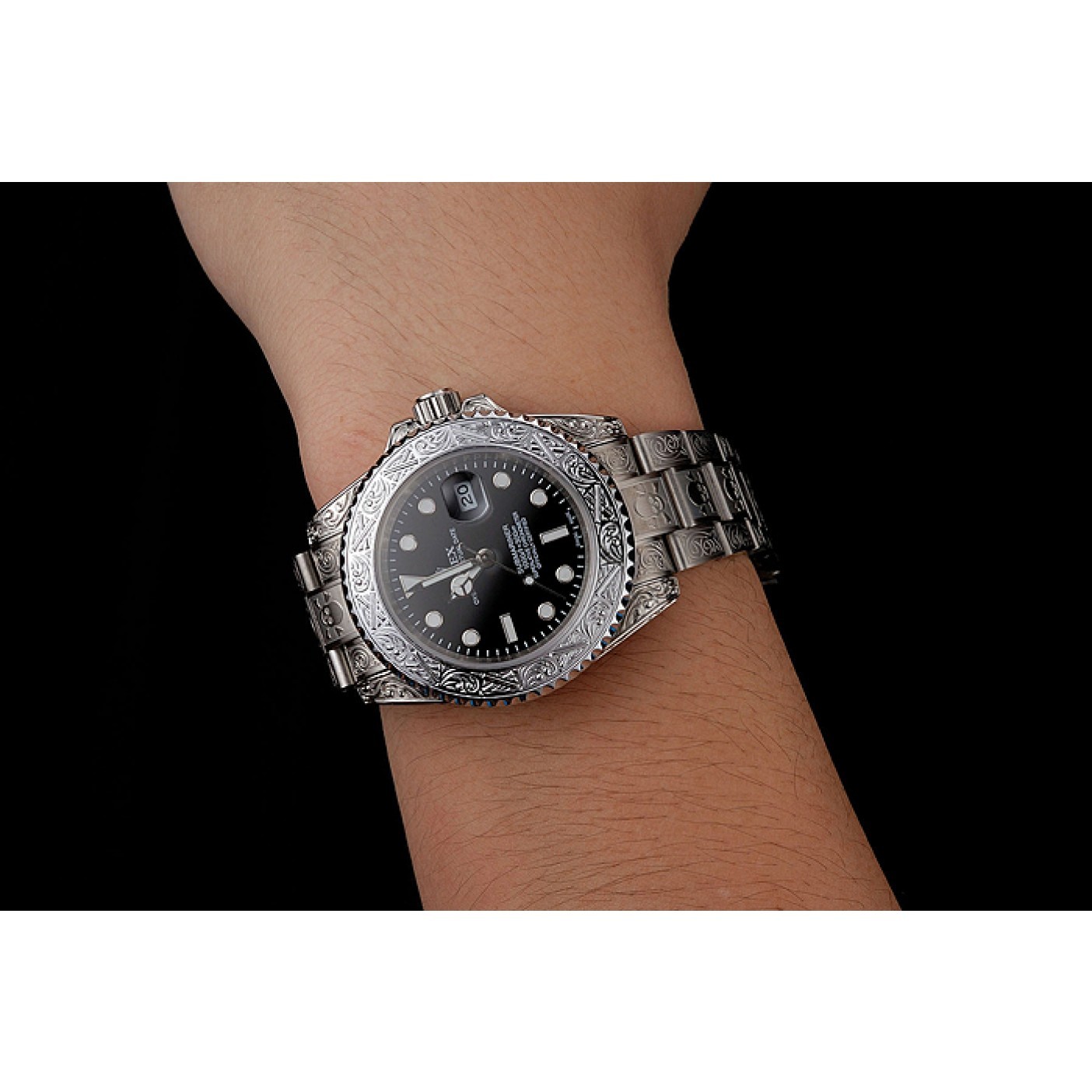 Swiss Rolex Submariner Skull Limited Edition Black Dial White Case And Bracelet 1454093