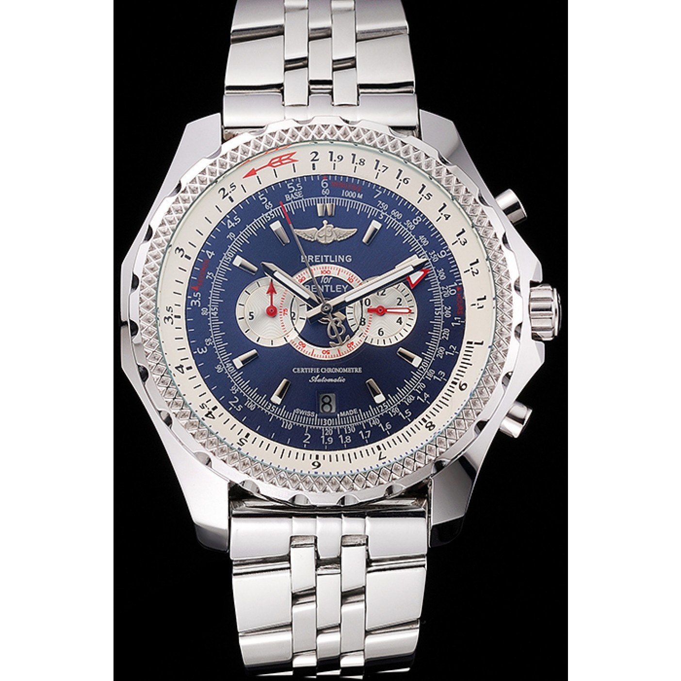 Breitling Bentley Supersports Blue Dial Stainless Steel Case And Bracelet 622221