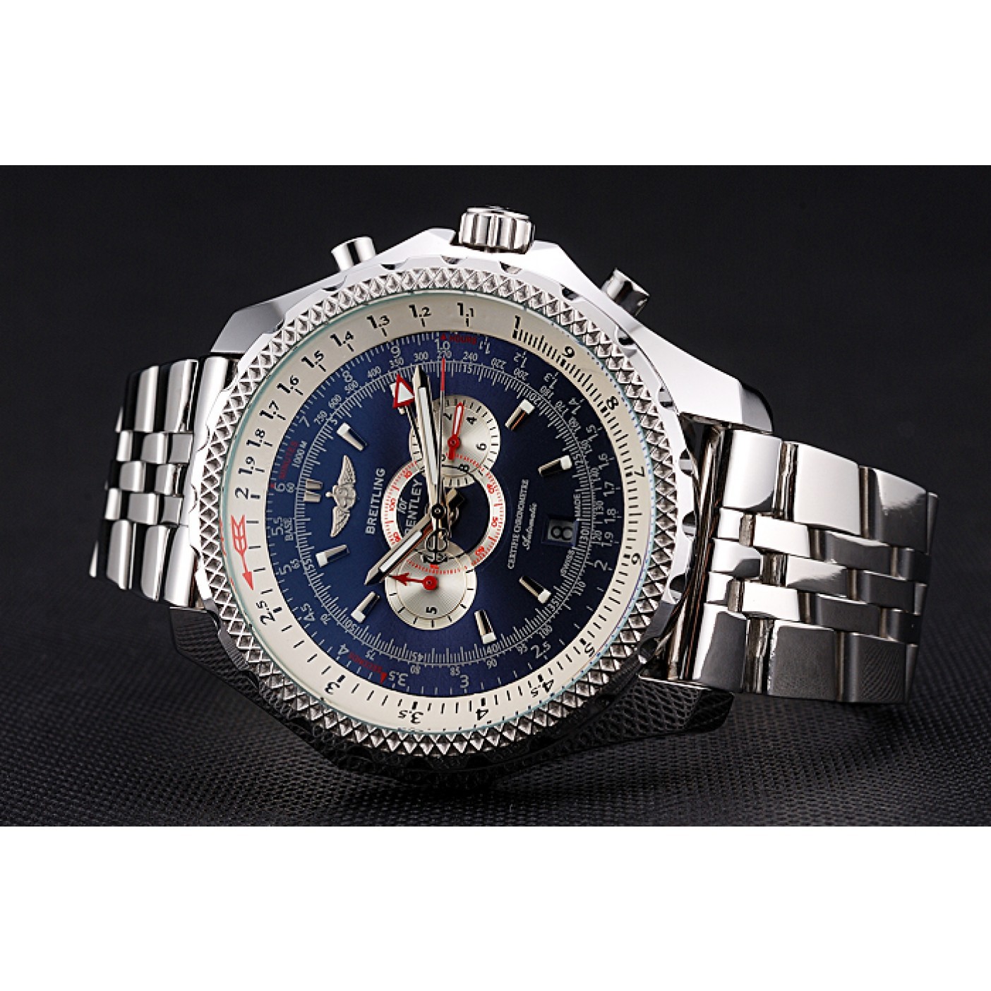 Breitling Bentley Supersports Blue Dial Stainless Steel Case And Bracelet 622221