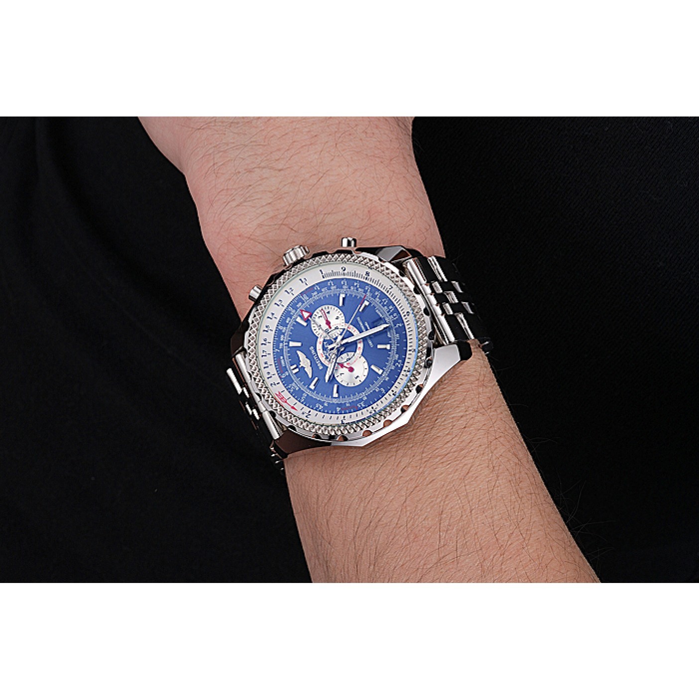 Breitling Bentley Supersports Blue Dial Stainless Steel Case And Bracelet 622221