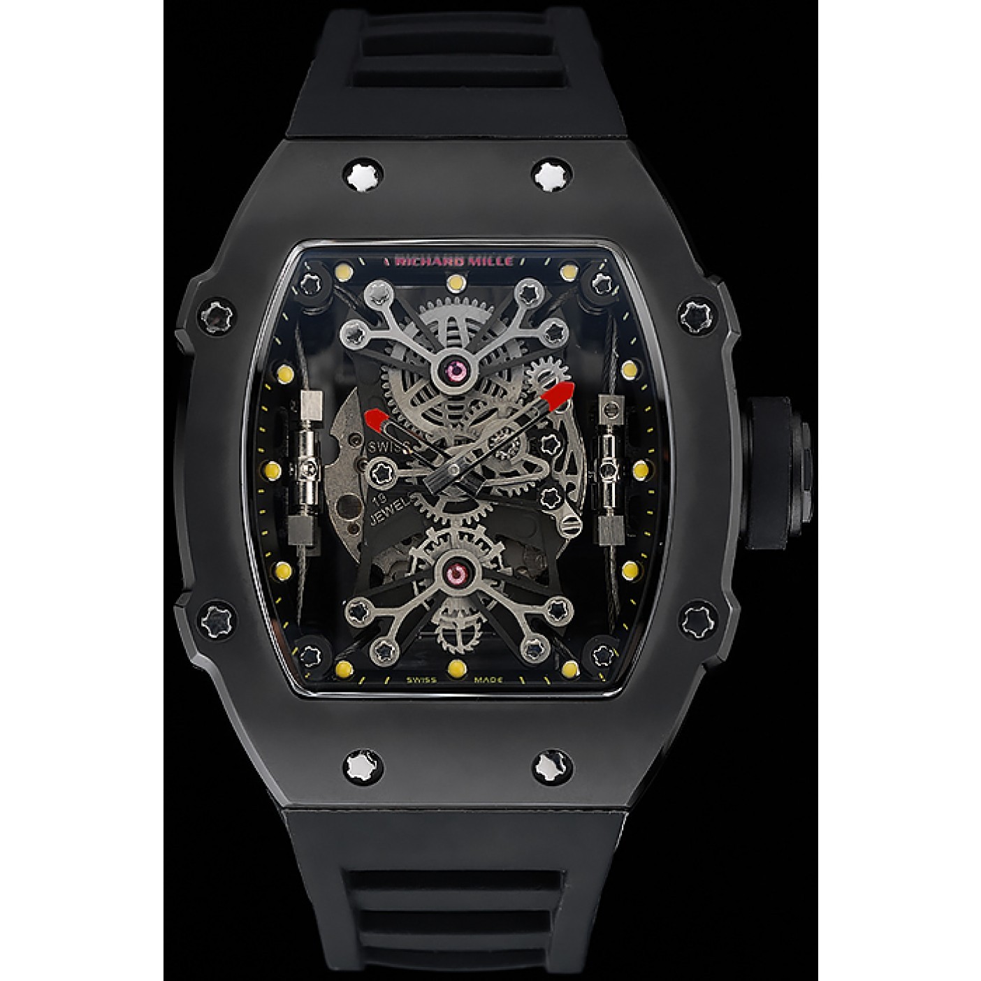 Richard Mille Tourbillion Rafael Nadal RM 27-01 Black Case Black Rubber Bracelet 1454253