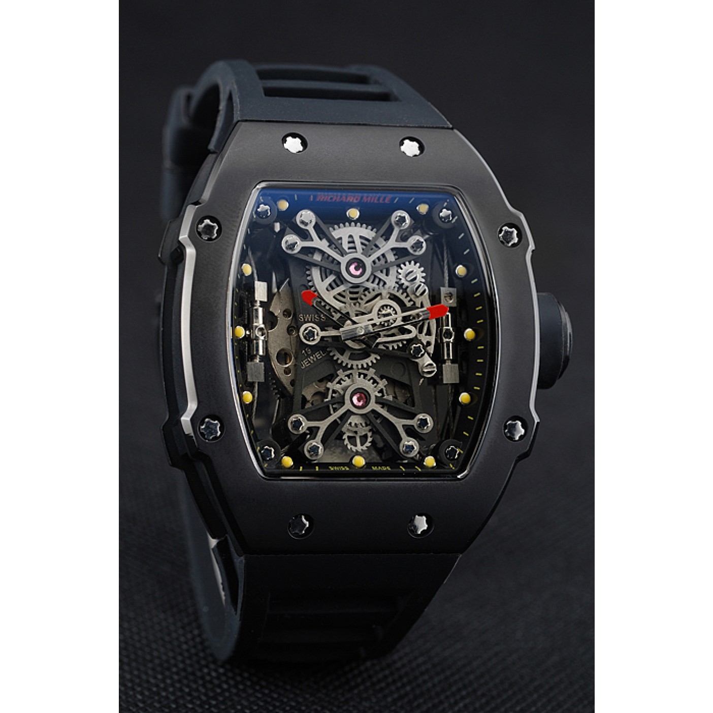 Richard Mille Tourbillion Rafael Nadal RM 27-01 Black Case Black Rubber Bracelet 1454253